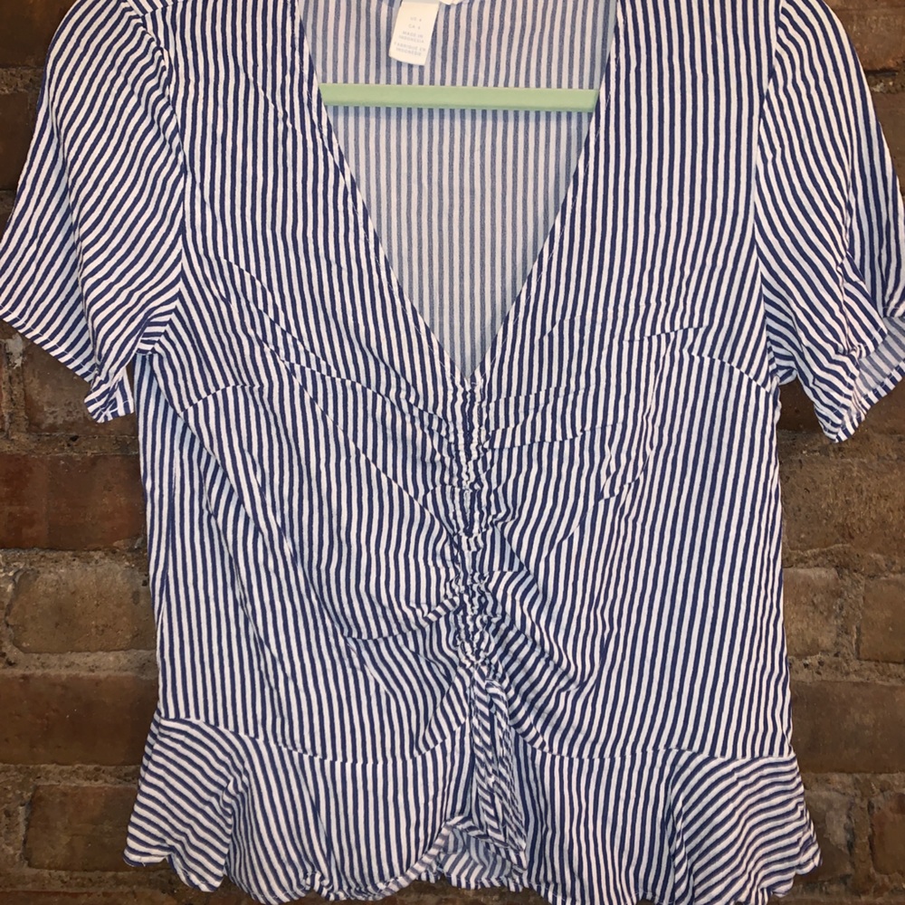 Striped Ruched H&M Top